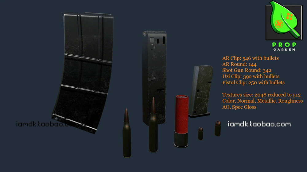 UE模型 逼真游戏场景武器枪支弹药库3D素材 Lowpoly Weapons Kit 4.26 Unreal Engine_img_2