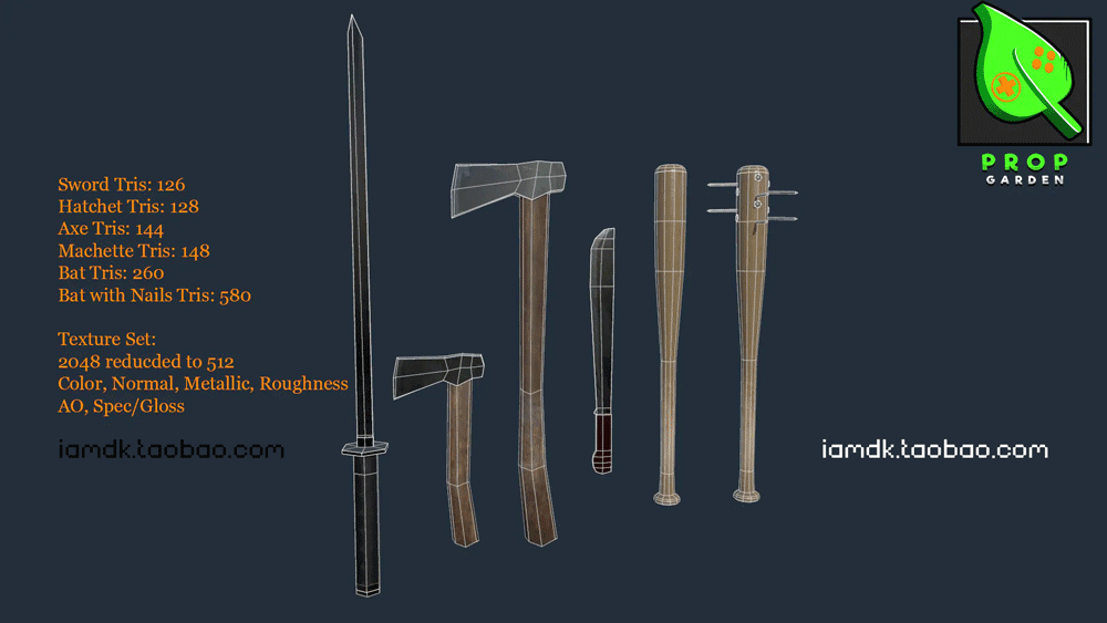 UE模型 逼真游戏场景武器枪支弹药库3D素材 Lowpoly Weapons Kit 4.26 Unreal Engine_img_2