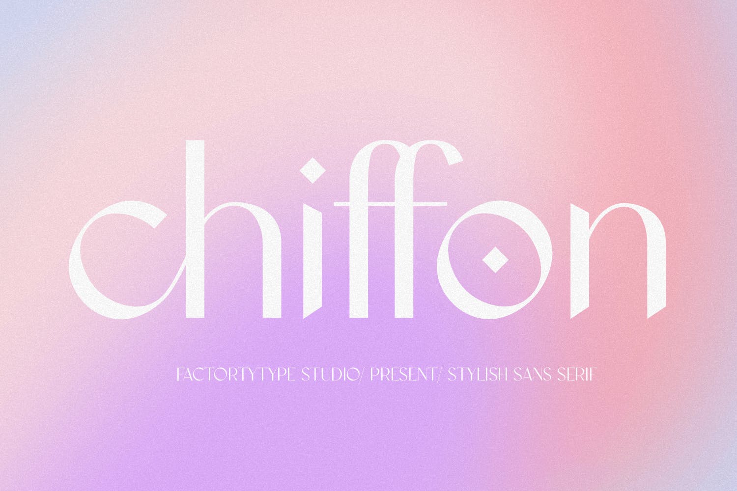 时尚杂志海报徽标logo设计无衬线英文字体 Chiffon_img_2