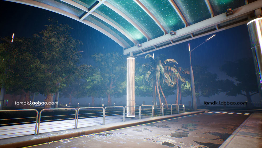 UE模型 时尚赛博朋克风医院楼层电梯走廊大厅内饰设计素材 Unreal Engine – Hospital_img_2