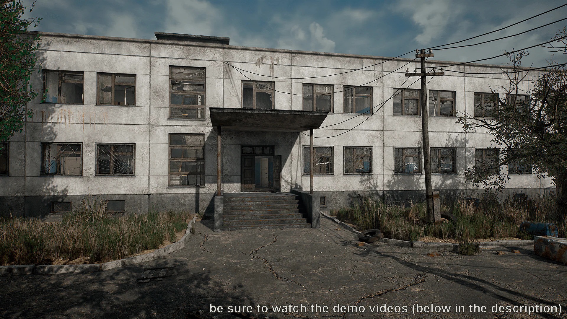 UE模型 废弃两层混凝土军事仓库厂房3D设计素材 Unreal Engine – Modular Abandoned Building_img_2