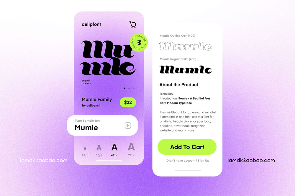 Mumle潮流复古酸性逆反差潮牌Logo海报标题封面杂志排版英文字体 Mumle - Bold Serif Modern Typeface_img_2