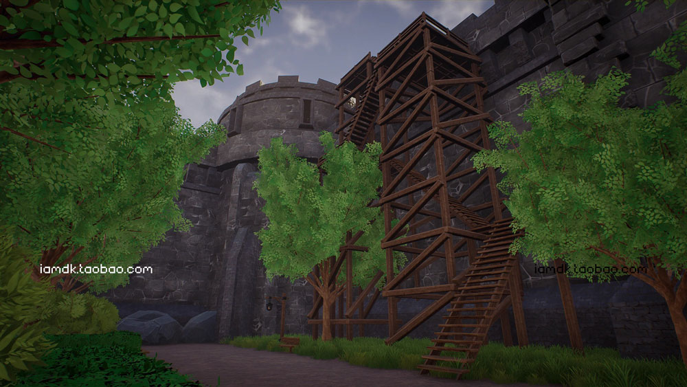 UE模型 高品质中世纪城镇建筑教堂内饰设计3D设计素材 Unreal Engine – Modular Medieval Castle – Town – Castle_img_2