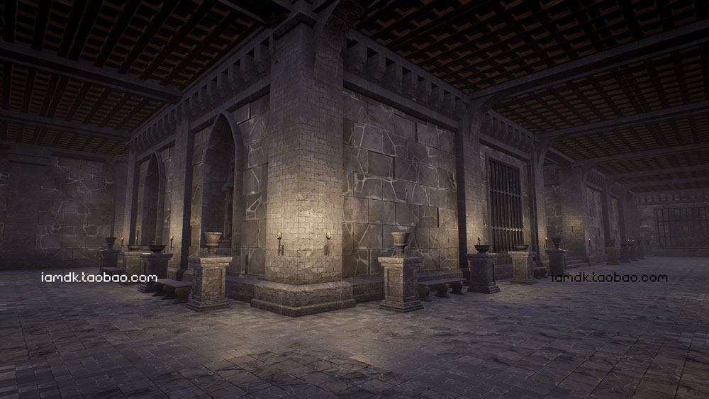 UE模型 高品质中世纪城镇建筑教堂内饰设计3D设计素材 Unreal Engine – Modular Medieval Castle – Town – Castle_img_2