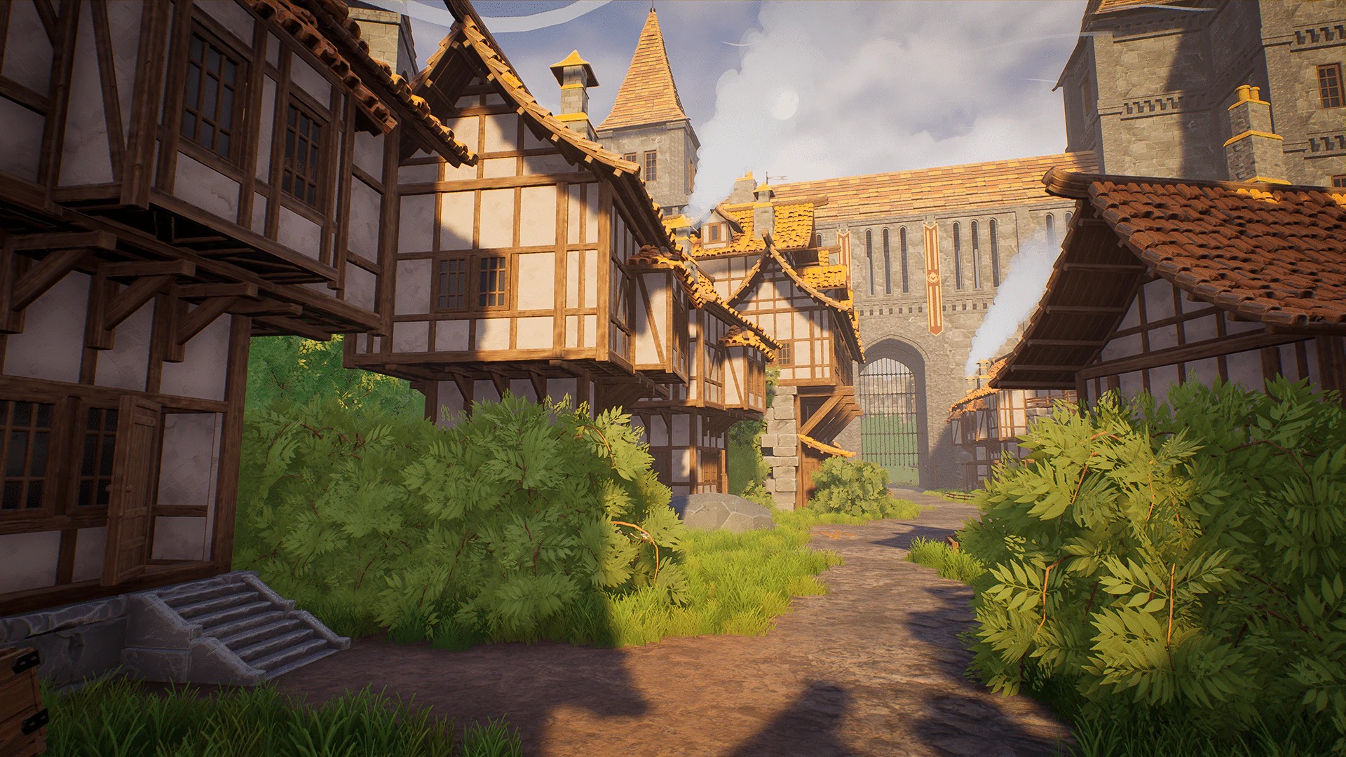 UE模型 高品质中世纪城镇建筑教堂内饰设计3D设计素材 Unreal Engine – Modular Medieval Castle – Town – Castle_img_2