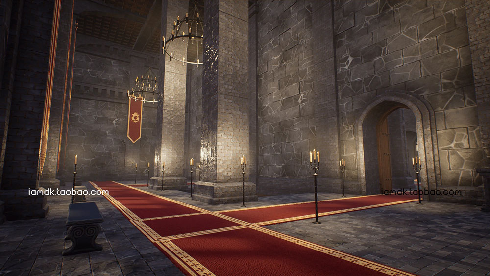 UE模型 高品质中世纪城镇建筑教堂内饰设计3D设计素材 Unreal Engine – Modular Medieval Castle – Town – Castle_img_2