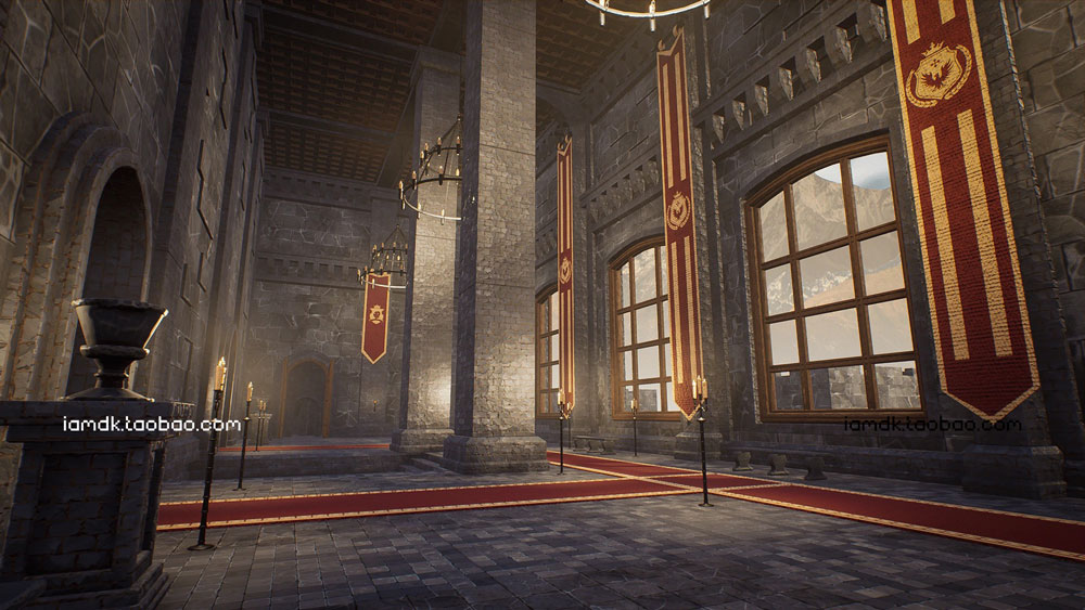 UE模型 高品质中世纪城镇建筑教堂内饰设计3D设计素材 Unreal Engine – Modular Medieval Castle – Town – Castle_img_2