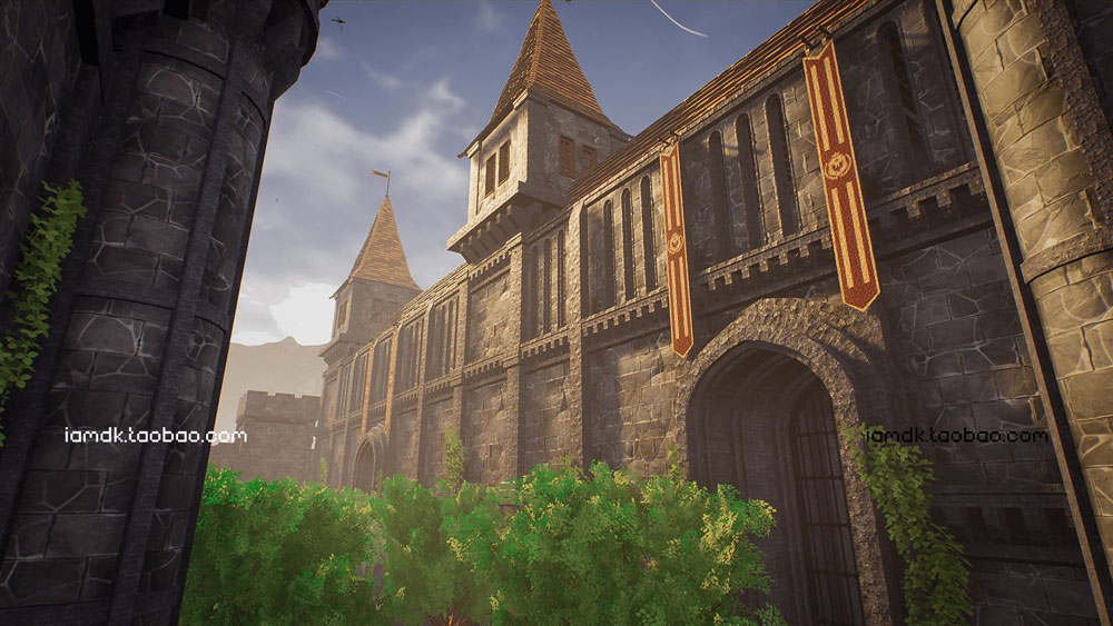 UE模型 高品质中世纪城镇建筑教堂内饰设计3D设计素材 Unreal Engine – Modular Medieval Castle – Town – Castle_img_2