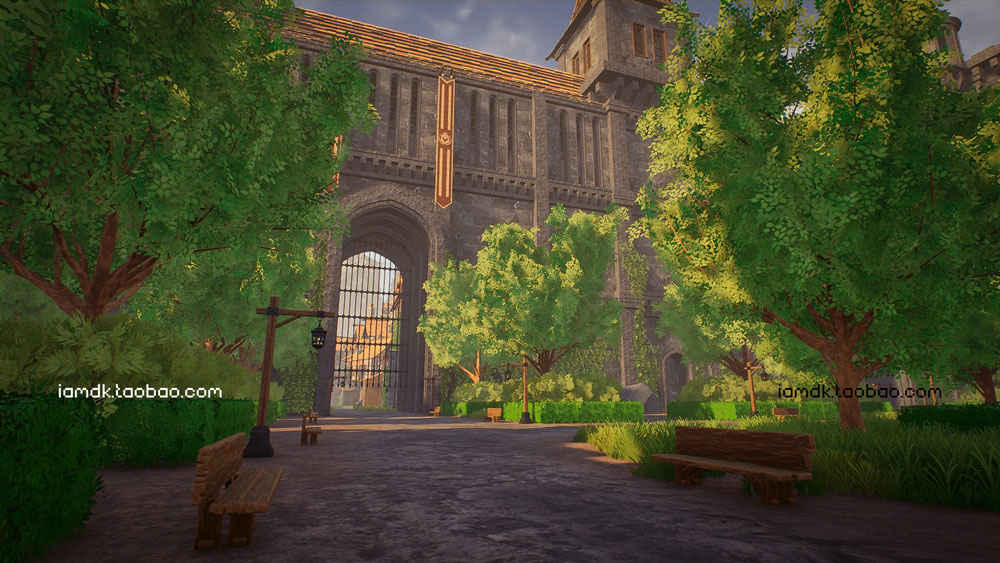 UE模型 高品质中世纪城镇建筑教堂内饰设计3D设计素材 Unreal Engine – Modular Medieval Castle – Town – Castle_img_2