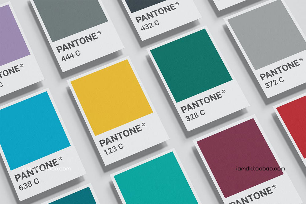 12个逼真卡片名片贺卡设计展示贴图样机模板素材 Pantone Card Mock-up_img_2