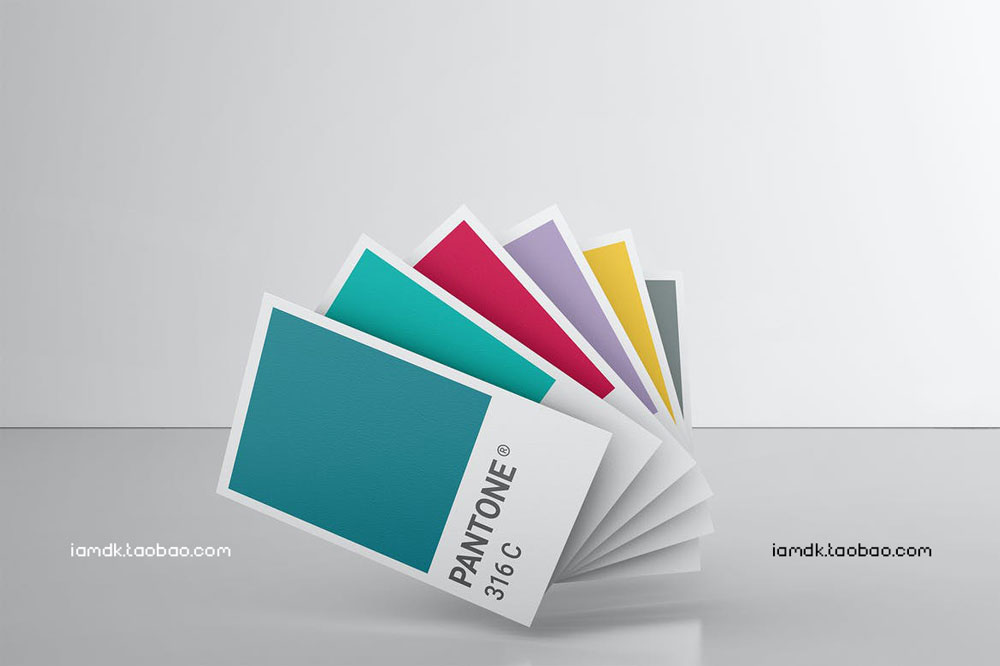 12个逼真卡片名片贺卡设计展示贴图样机模板素材 Pantone Card Mock-up_img_2