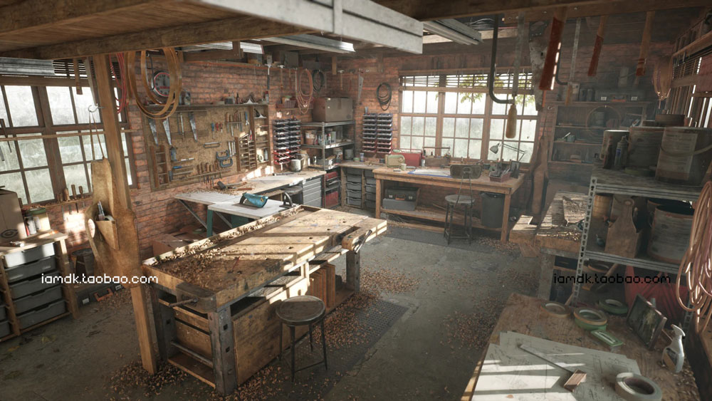 UE模型 高品质游戏环境工具车间场景3D素材 Unreal Engine – Carpenters Workshop_img_2