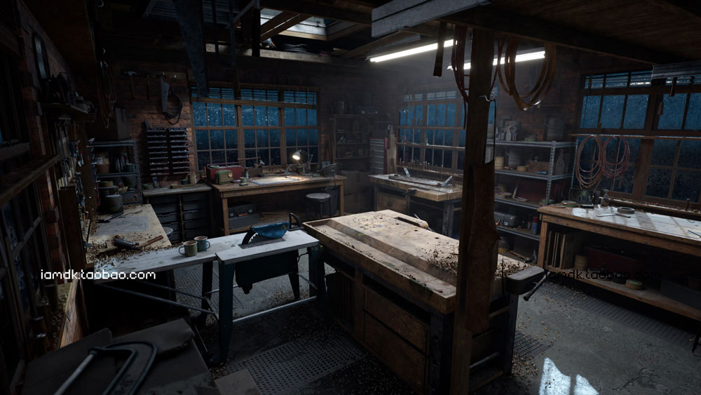 UE模型 高品质游戏环境工具车间场景3D素材 Unreal Engine – Carpenters Workshop_img_2