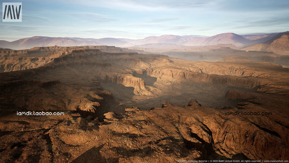 UE模型 逼真模块化高山岩石草地场景3D素材 Unreal Engine – MW Landscape Material_img_2