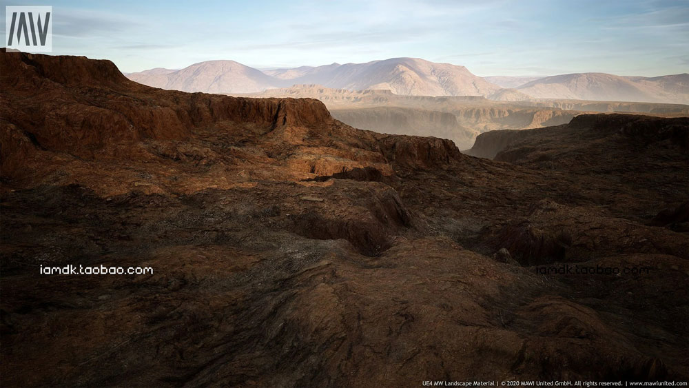 UE模型 逼真模块化高山岩石草地场景3D素材 Unreal Engine – MW Landscape Material_img_2