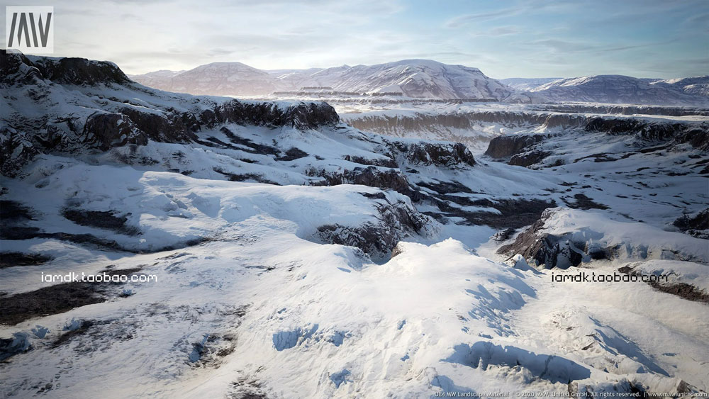 UE模型 逼真模块化高山岩石草地场景3D素材 Unreal Engine – MW Landscape Material_img_2