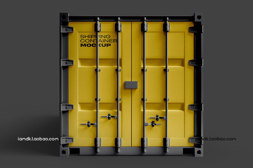 集装箱外观图案设计展示贴图样机PSD模板素材 Shipping Container Mockup_img_2