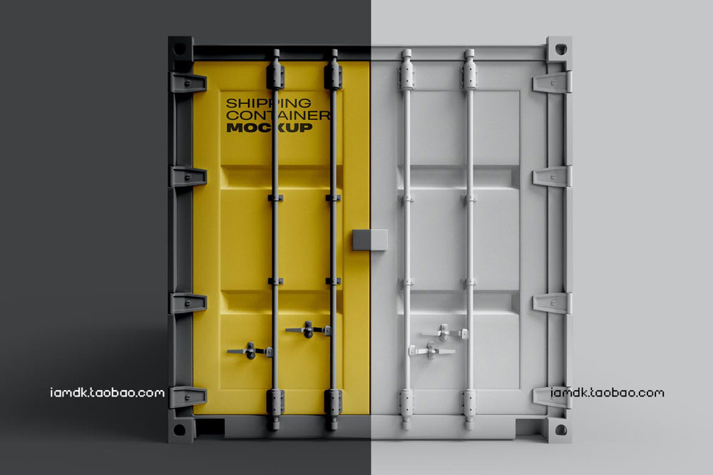 集装箱外观图案设计展示贴图样机PSD模板素材 Shipping Container Mockup_img_2