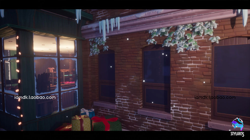 UE模型 80个冬季风格化圣诞节主题城市小镇场景素材 Unreal Engine – Stylized Christmas Town_img_2