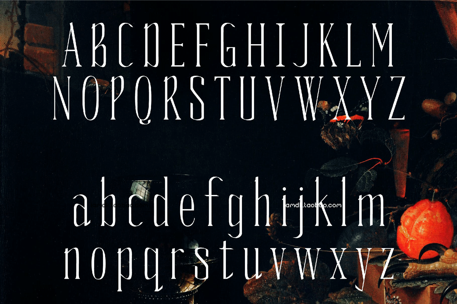 时尚优雅杂志请柬徽标logo设计衬线英文字体 Vows Elegant Serif_img_2