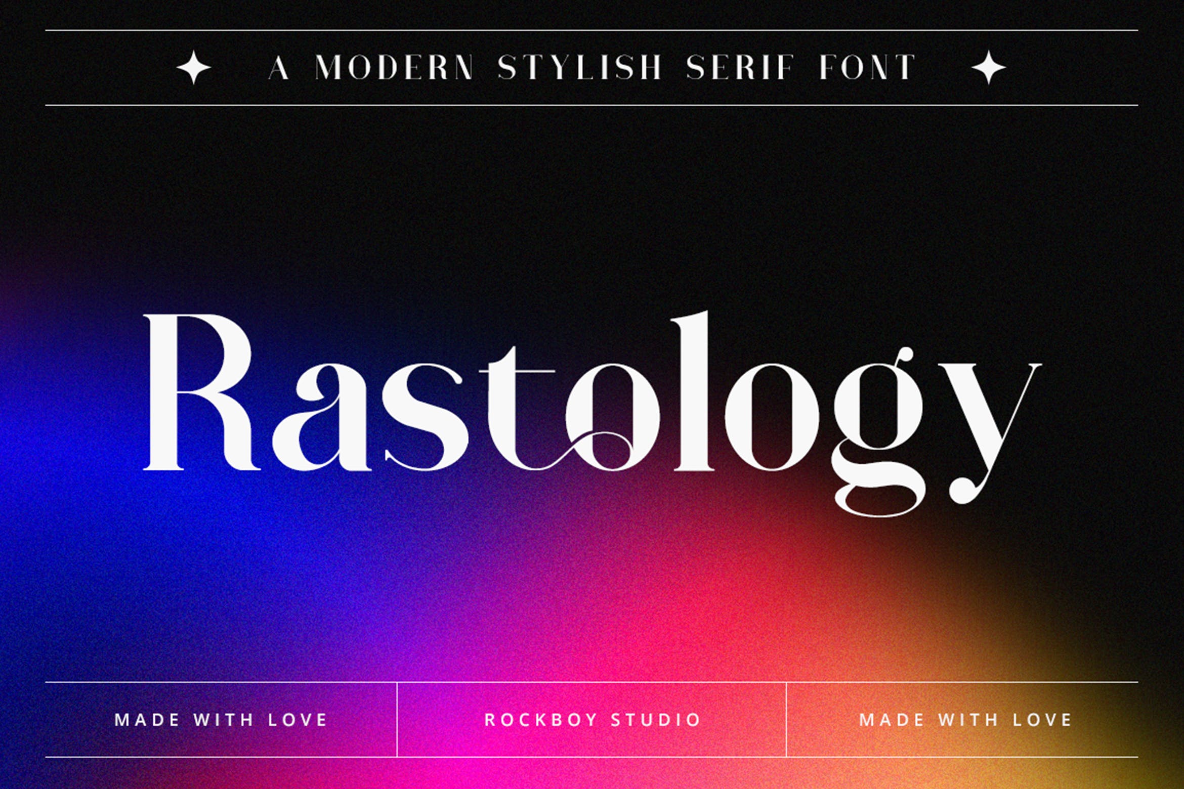 现代时尚杂志标识广告设计衬线英文字体 Rastology - Modern Stylish_img_2