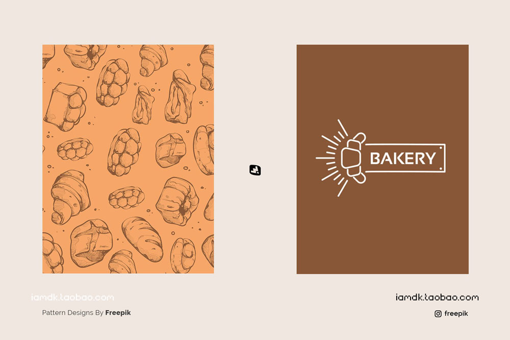 新鲜面包包装纸印花图案设计展示贴图样机模板 Fresh Bread Package Branding Mockup_img_2