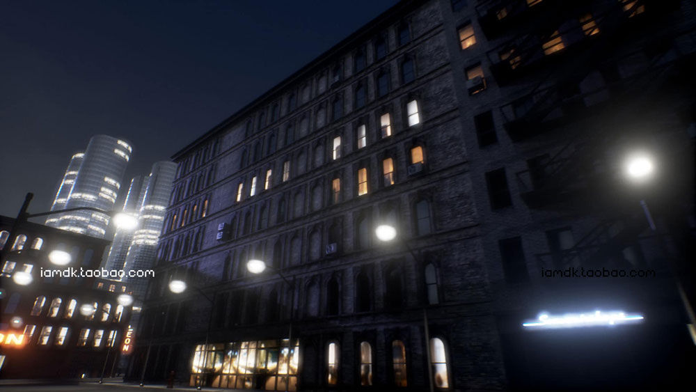 UE4模型 城市高楼街道商店路灯3D设计素材 Unreal Engine – Facades_img_2