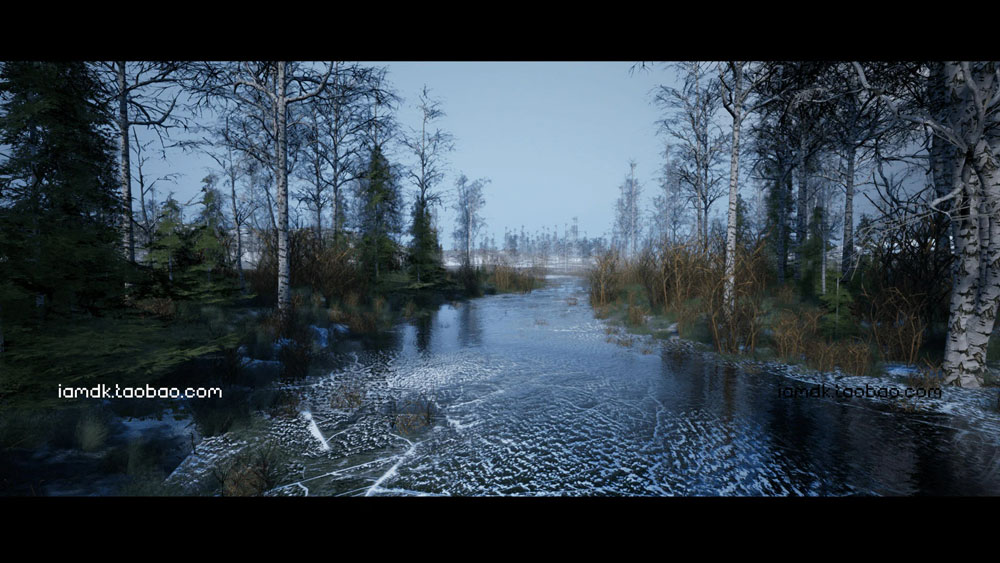 UE4模型 冬季雪地北欧森林针叶林松树云杉场景素材 Unreal Engine – Northern Forest_img_2