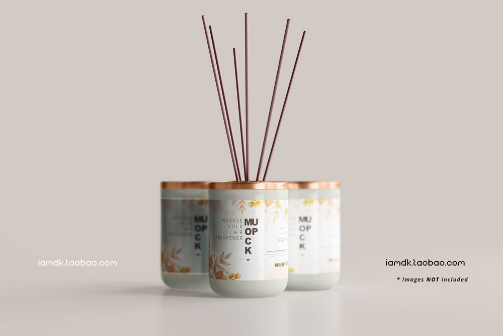 16款香薰空气清新剂玻璃罐设计展示贴图PSD样机模板 Incense Air Freshener Reed Diffuser Mockup_img_2