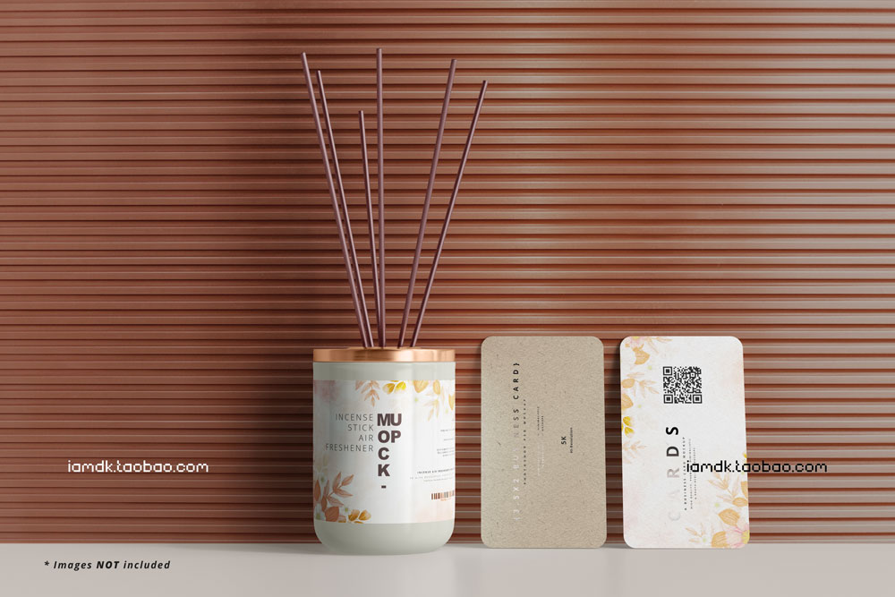 16款香薰空气清新剂玻璃罐设计展示贴图PSD样机模板 Incense Air Freshener Reed Diffuser Mockup_img_2