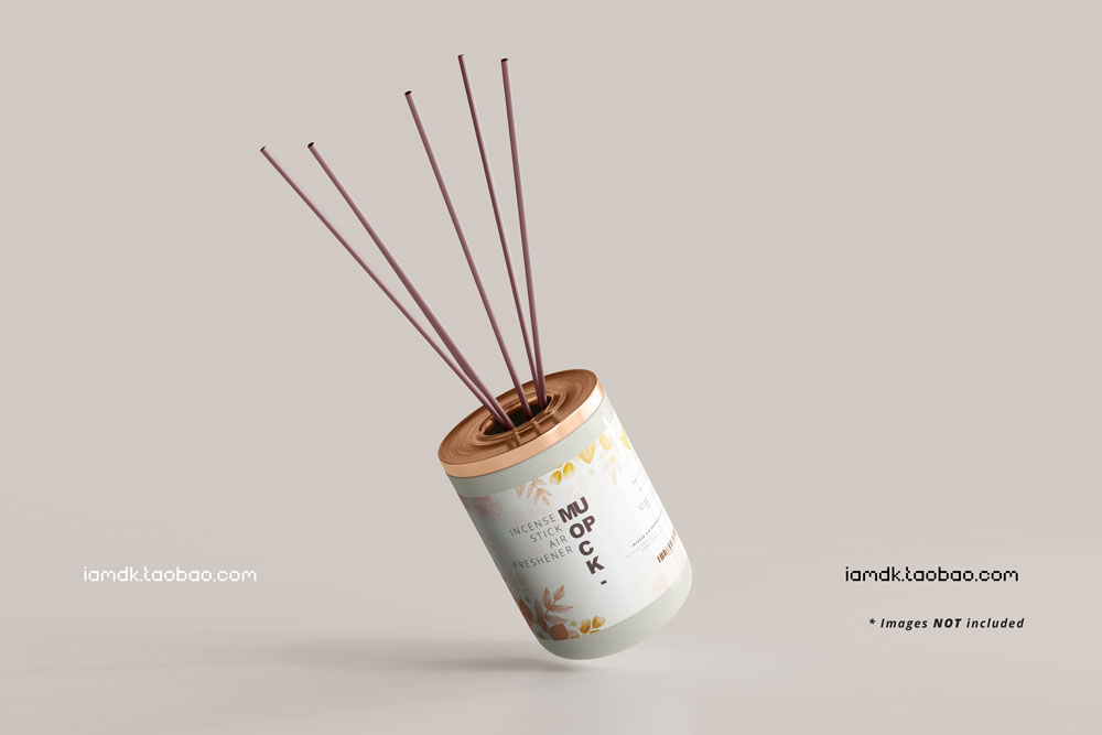 16款香薰空气清新剂玻璃罐设计展示贴图PSD样机模板 Incense Air Freshener Reed Diffuser Mockup_img_2