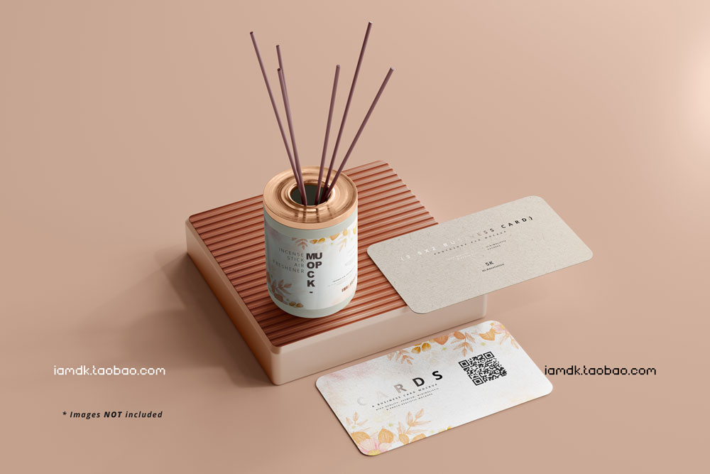 16款香薰空气清新剂玻璃罐设计展示贴图PSD样机模板 Incense Air Freshener Reed Diffuser Mockup_img_2