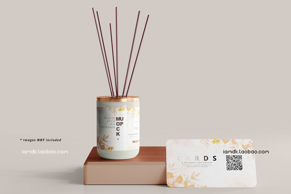 16款香薰空气清新剂玻璃罐设计展示贴图PSD样机模板 Incense Air Freshener Reed Diffuser Mockup_img_2