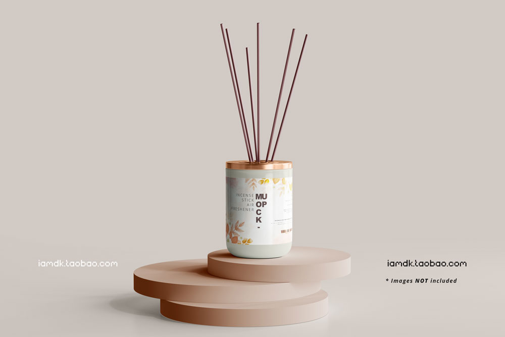 16款香薰空气清新剂玻璃罐设计展示贴图PSD样机模板 Incense Air Freshener Reed Diffuser Mockup_img_2