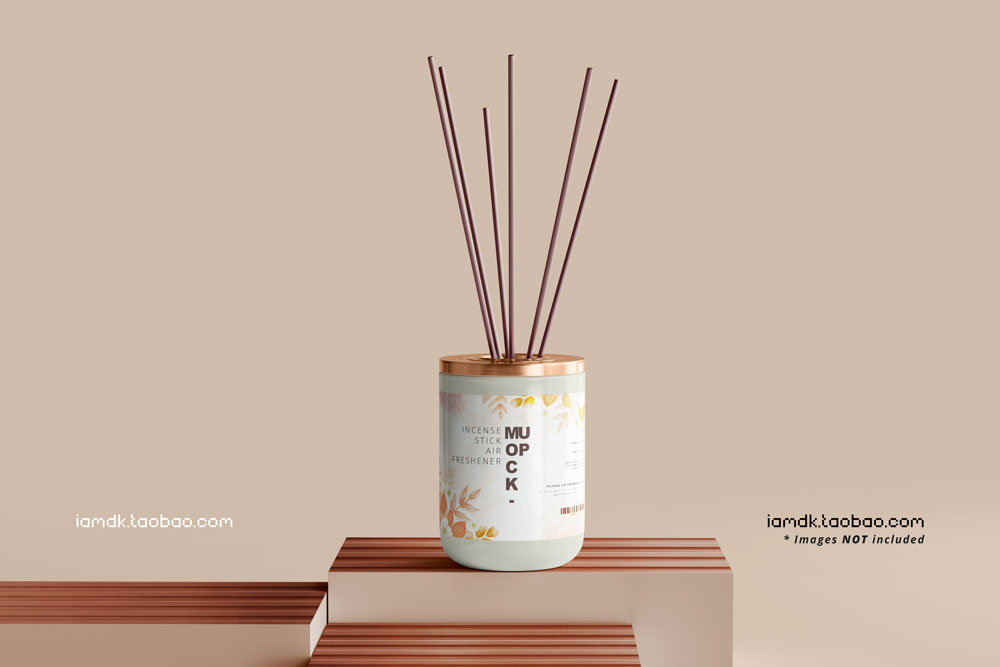 16款香薰空气清新剂玻璃罐设计展示贴图PSD样机模板 Incense Air Freshener Reed Diffuser Mockup_img_2