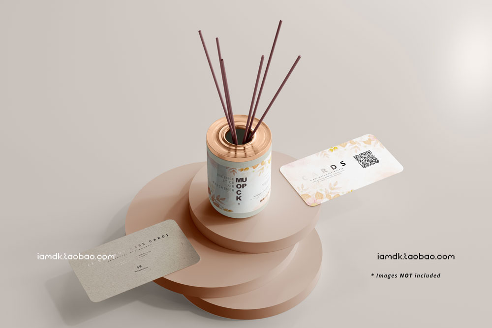 16款香薰空气清新剂玻璃罐设计展示贴图PSD样机模板 Incense Air Freshener Reed Diffuser Mockup_img_2