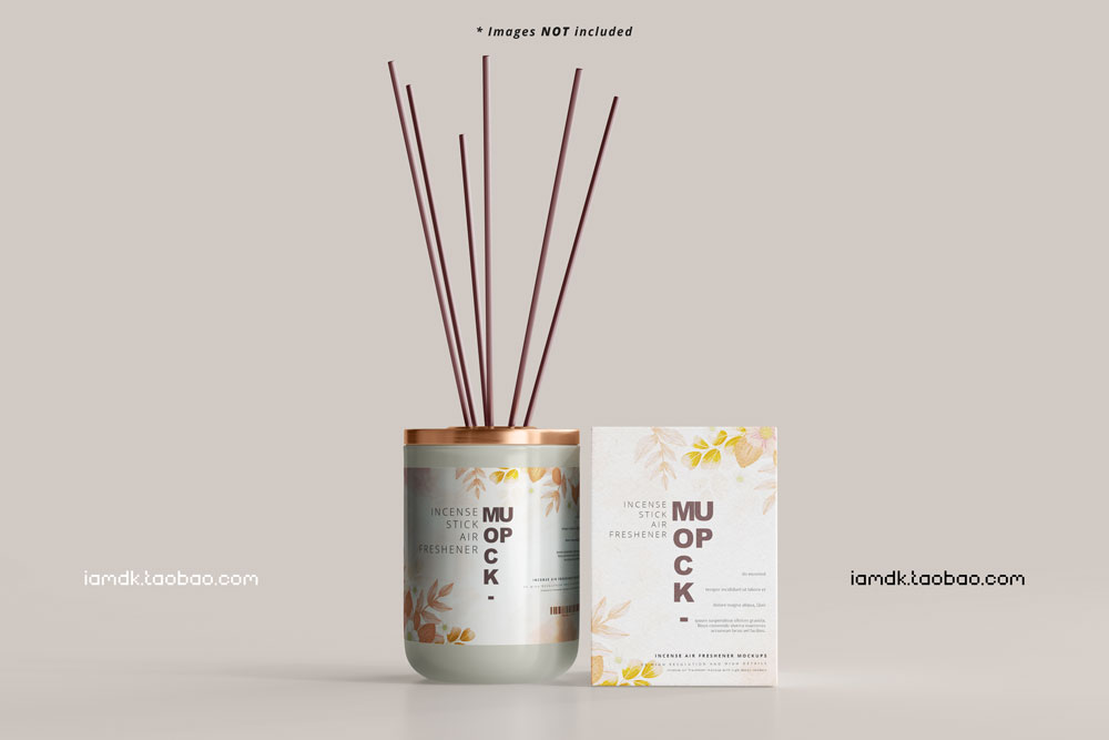 16款香薰空气清新剂玻璃罐设计展示贴图PSD样机模板 Incense Air Freshener Reed Diffuser Mockup_img_2