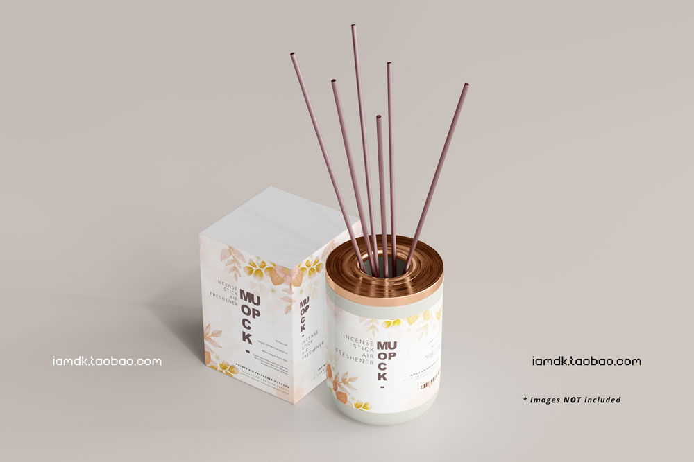 16款香薰空气清新剂玻璃罐设计展示贴图PSD样机模板 Incense Air Freshener Reed Diffuser Mockup_img_2