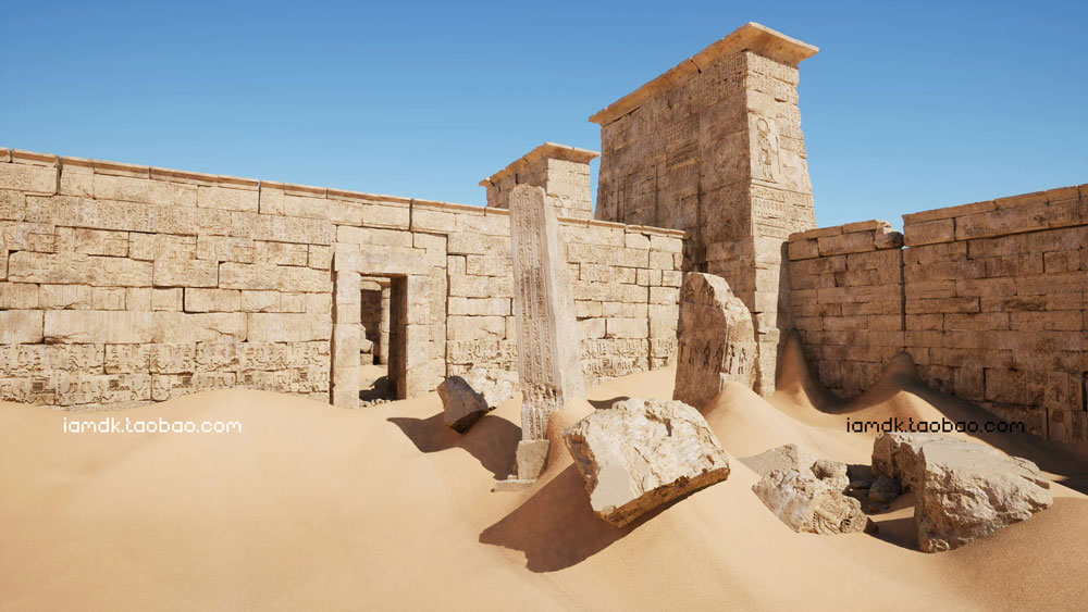 UE4模型 埃及沙漠神庙建筑雕像废墟场景3D设计素材 Unreal Engine – Egypt Ruins Environment_img_2