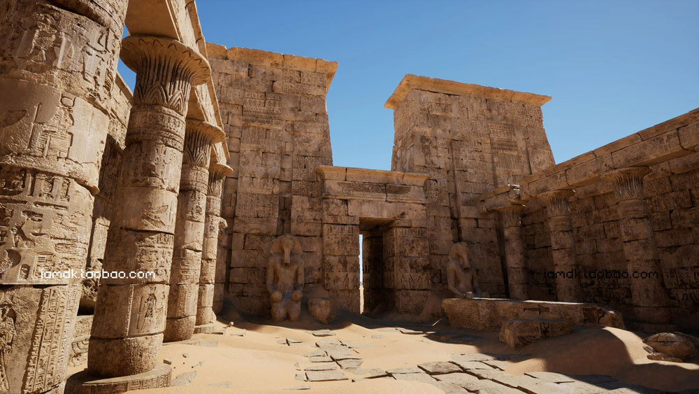 UE4模型 埃及沙漠神庙建筑雕像废墟场景3D设计素材 Unreal Engine – Egypt Ruins Environment_img_2