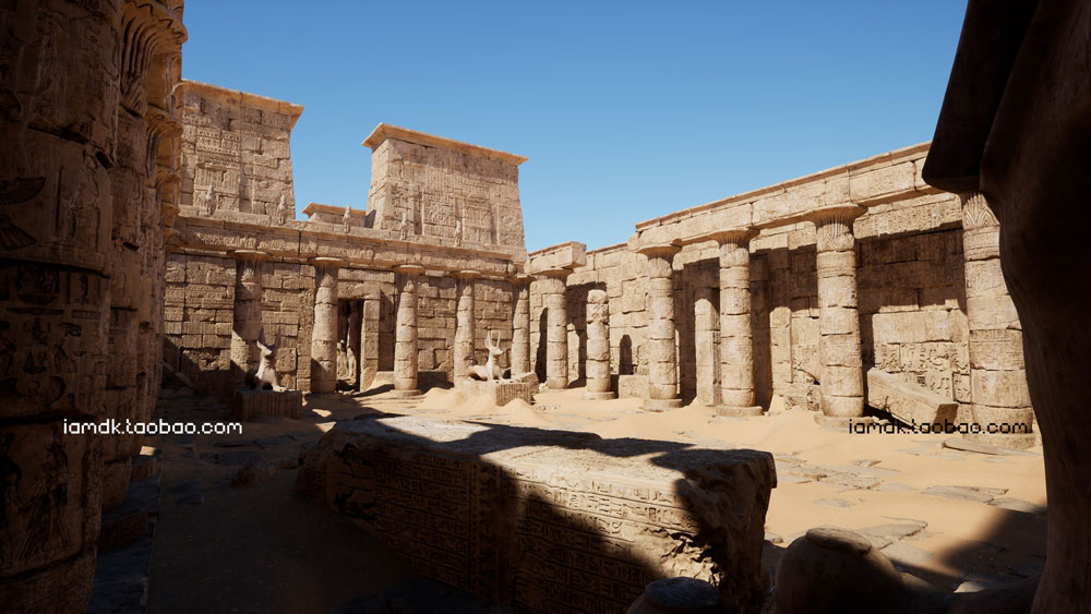 UE4模型 埃及沙漠神庙建筑雕像废墟场景3D设计素材 Unreal Engine – Egypt Ruins Environment_img_2