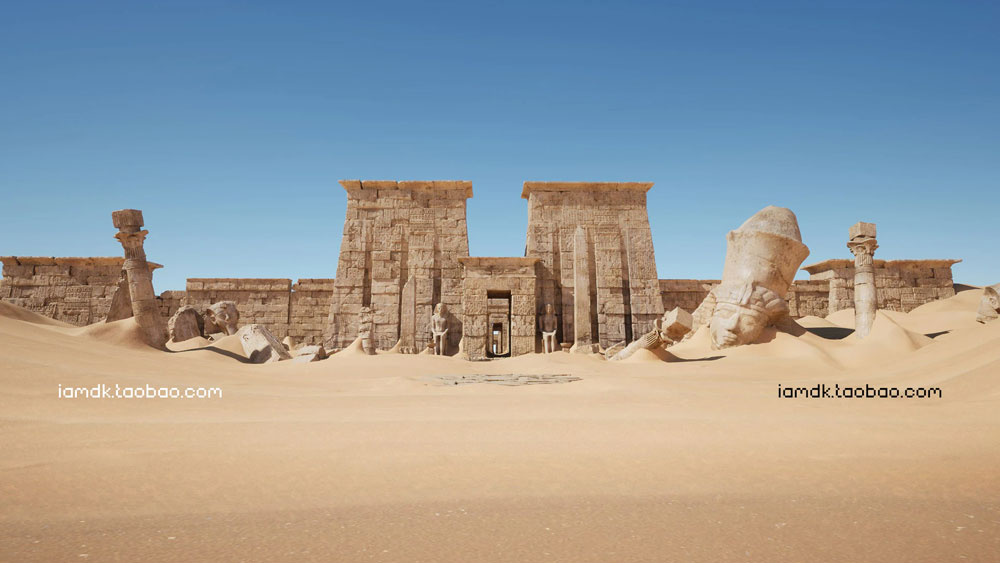 UE4模型 埃及沙漠神庙建筑雕像废墟场景3D设计素材 Unreal Engine – Egypt Ruins Environment_img_2