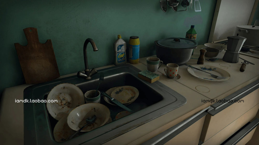 UE4模型 东欧俄罗斯风餐厅厨房场景素材 Unreal Engine – Post Soviet Kitchen_img_2