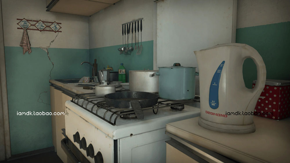 UE4模型 东欧俄罗斯风餐厅厨房场景素材 Unreal Engine – Post Soviet Kitchen_img_2