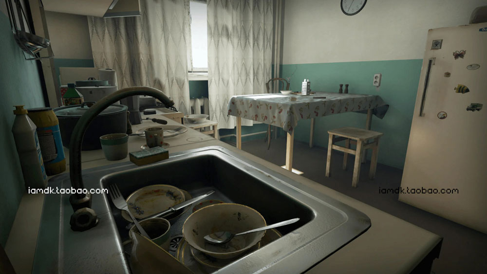 UE4模型 东欧俄罗斯风餐厅厨房场景素材 Unreal Engine – Post Soviet Kitchen_img_2