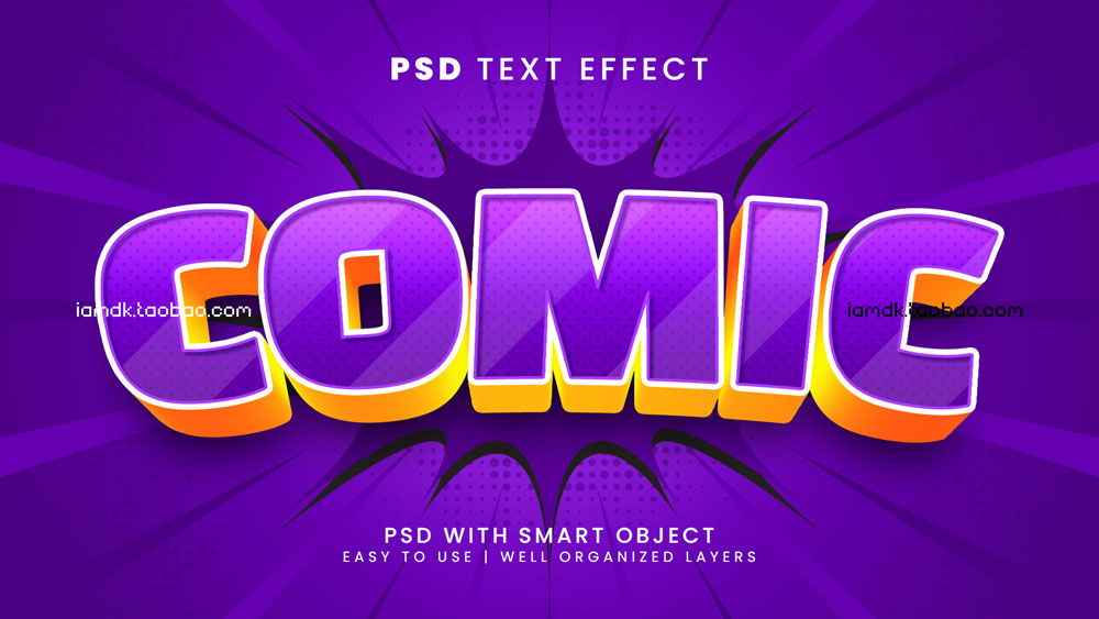 26款炫酷复古3D立体标题标志Logo设计文本样式PSD模板素材 Text Effect Vol.91_img_2