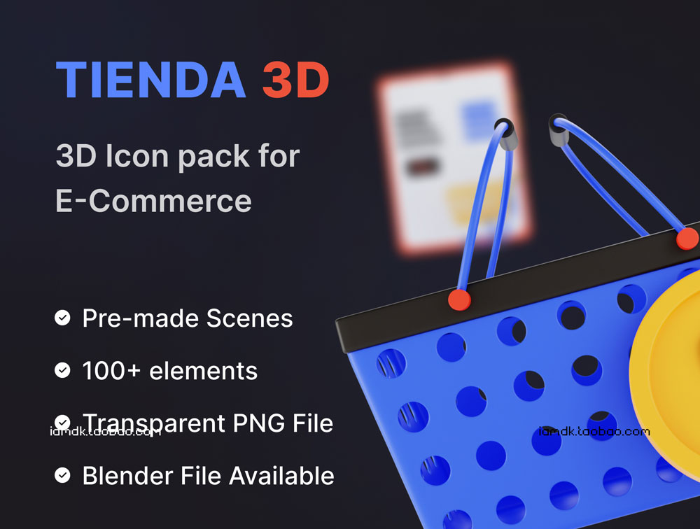 高级3D高清电商购物在线商城三维icon图标素材 Tienda Best 3D Icon Pack for E-commerce Stores_img_2