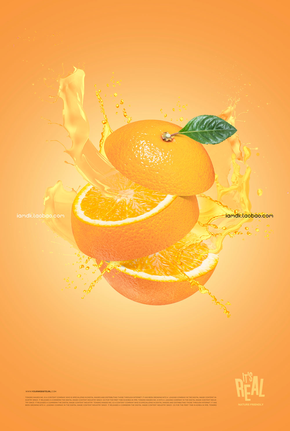 12款时尚创意水果果汁饮料传单海报设计PSD模板源文件素材 Fruit Juice Sale Poster Template_img_2