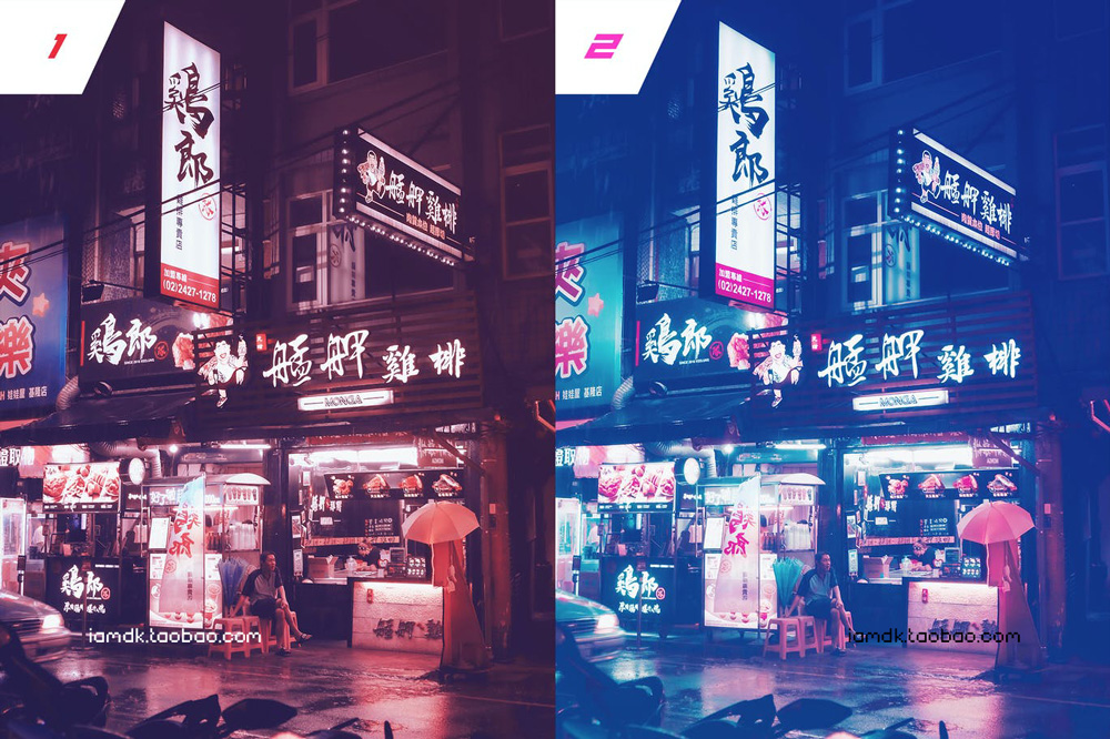 潮流复古赛博朋克照片调色特效PS动作设计素材 Cyberpunk Photoshop Action_img_2