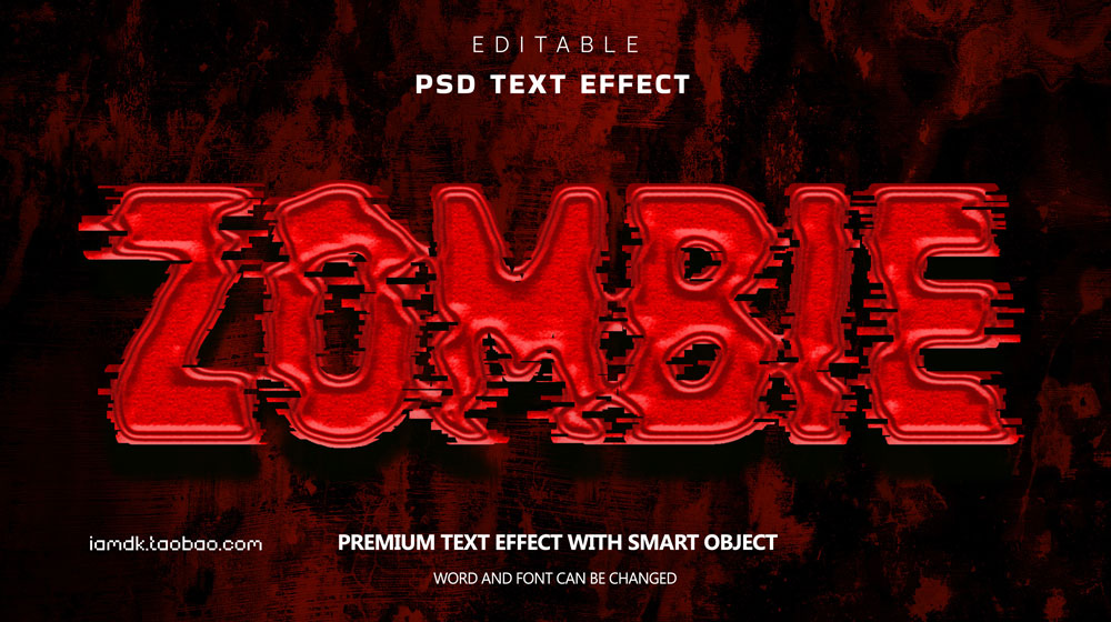 20款炫酷英雄主题质感3D标题标志Logo设计文本样式PSD模板素材 Text Effect Vol.88 - HORROR_img_2